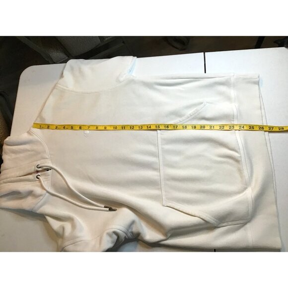CHAMPION - MENS WHITE LONG SLEEVE KANGAROO POCKET HODDIE SIZE MEDIUM - Picture 6 of 7